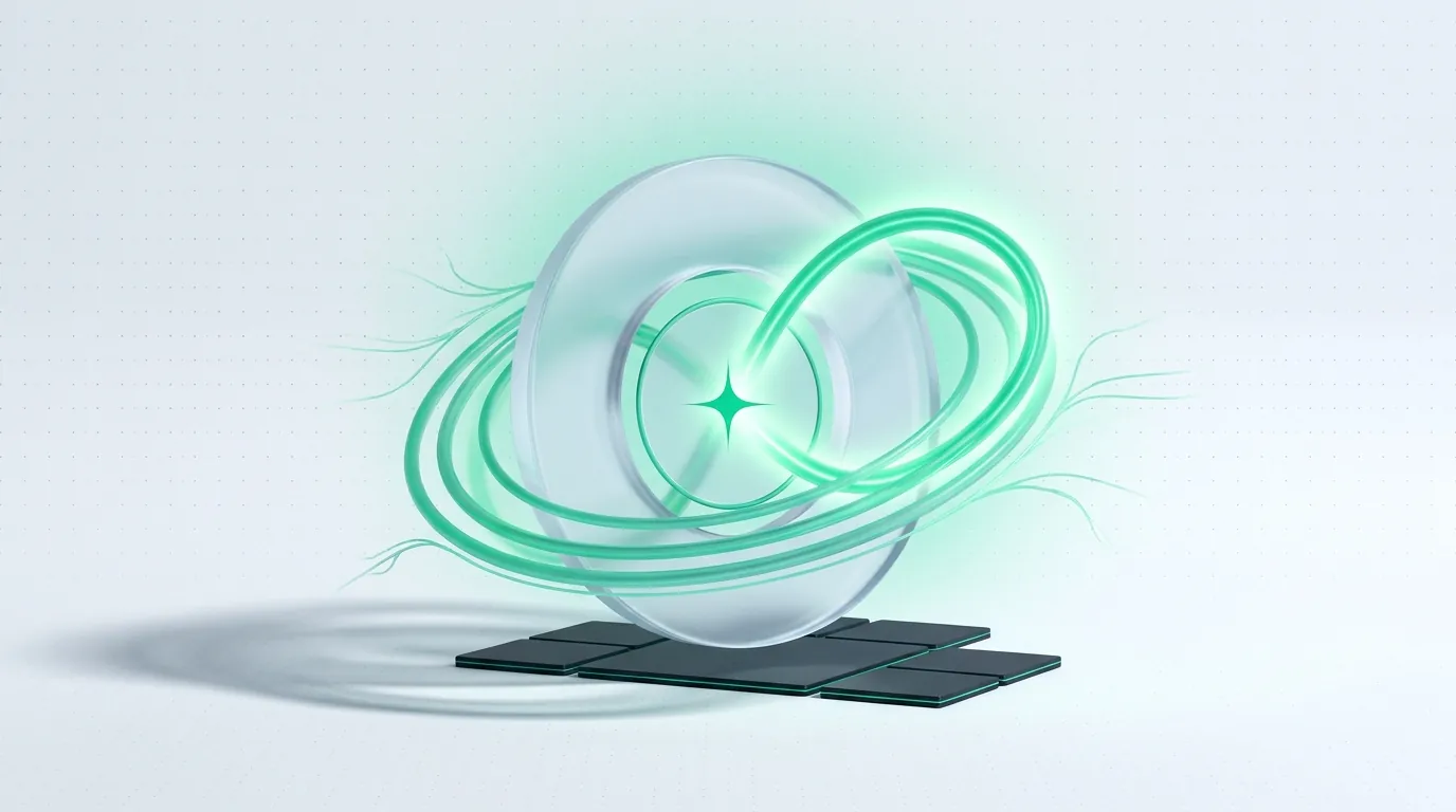 Two frosted-glass control desks side by side — one a deep, multi-dial flow console glowing emerald, the other a flat single-switch panel — evoking Klaviyo's flow depth against Mailchimp's broadcast simplicity.